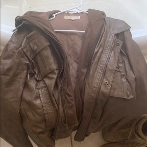 Micheal Kors brown leather men’s jacket